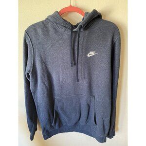NIKE PULLOVER HOODIE MEN'S SIZE MEDIUM BLUE  LONG SLEEVE WITH POCKETS AND LOGO
